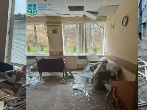 Внаслідок падіння уламків російських ракет на Буковині пошкоджено нежитлові будинки